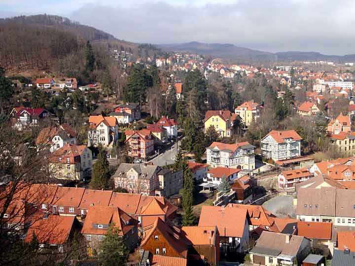 Blick über die Stadt vom Großen Schloss Blankenburg