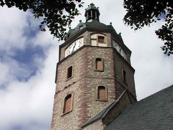 Turm der Jacobikirche in Sangerhausen