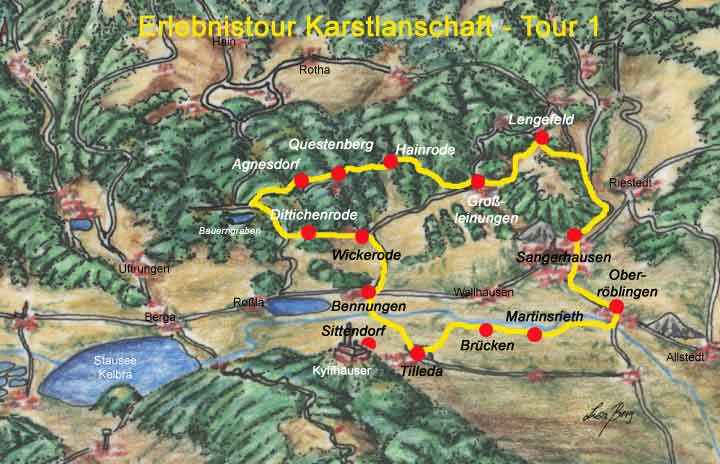 Karte Erlebnisradtour Karstlandschaft 01