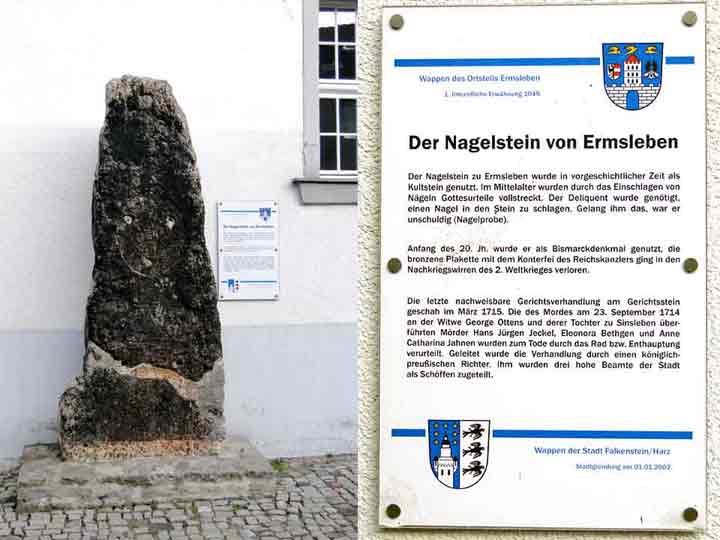 Nagelstein in Ermsleben am Rathaus