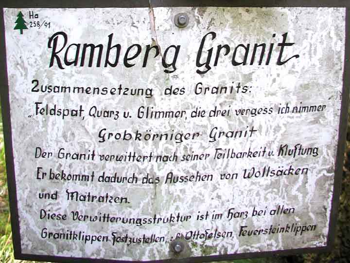 Schild am Ramberg Gernrode