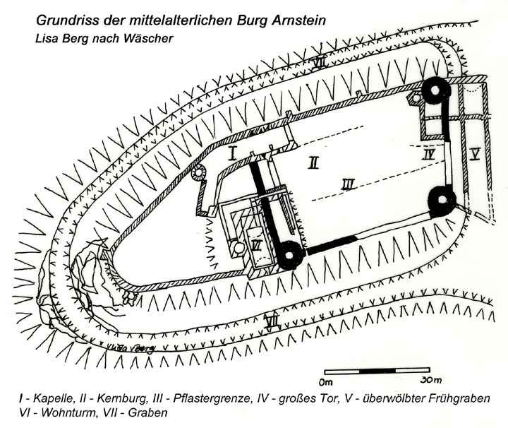 Burg Arnstein bei Harkerode - Grundriss