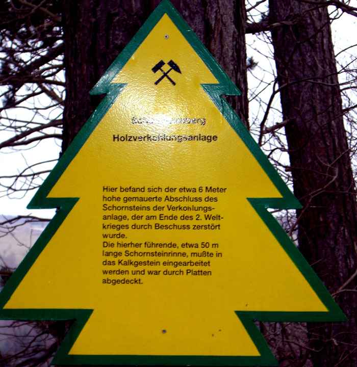 Der Schornsteinberg bei Rübeland - Info-Tafel