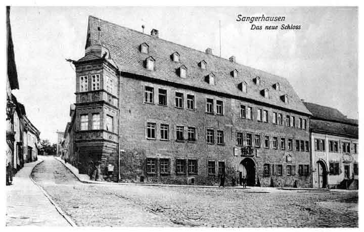 Neues Schloss Sangerhauen - Alte Postkarte