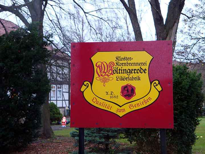 Eingangsschild des Kloster Wöltingerode bei Vienenburg