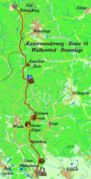 Route 16 - Kaiserweg von Walkenried nach Braunlage
