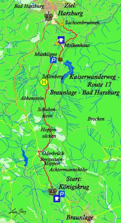 Route 17 - Kaiserweg von Braunlage nach Bad Harzburg