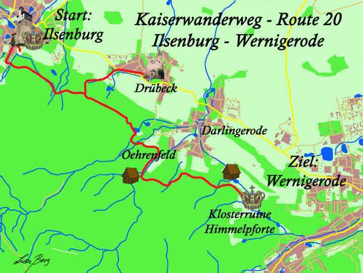 Kaiserweg Route 20 Ilsenburg - Wernigerode