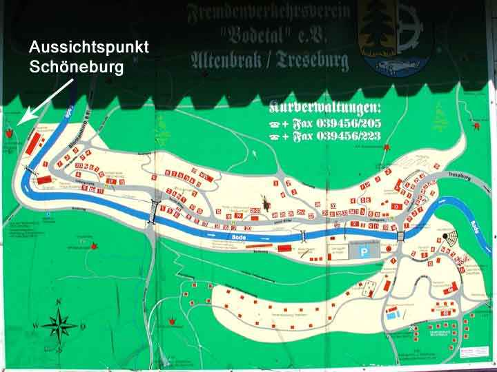 Ortsplan Altenbrak mit Schöneburg