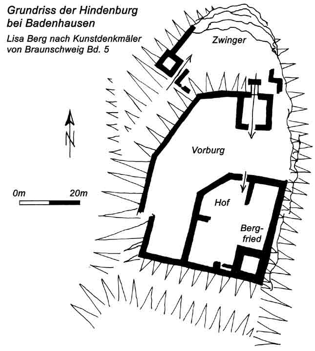Die Hindenburg bei Badenhausen - Grundriss