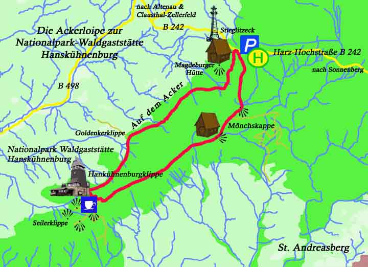 Die Hanskühnenburg - Wanderskizze