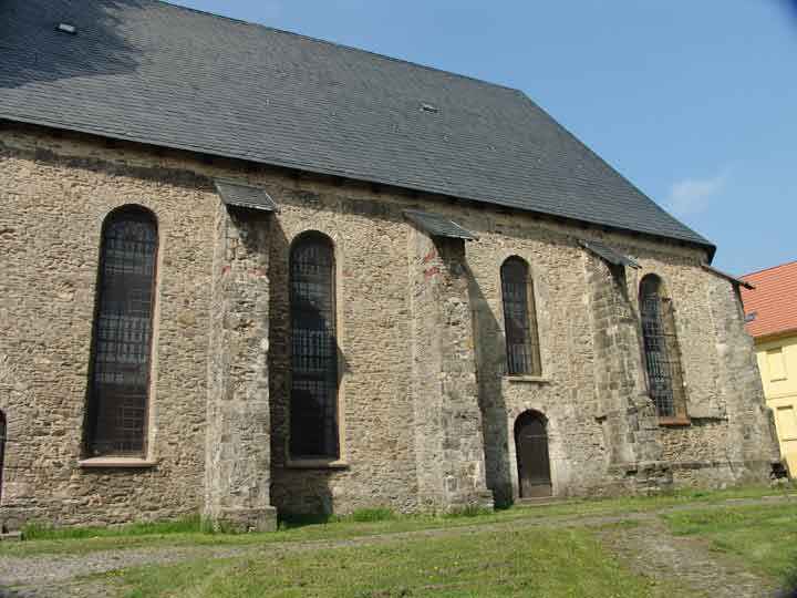 Seitenansicht der St. Marien Kirche in Harzgerode