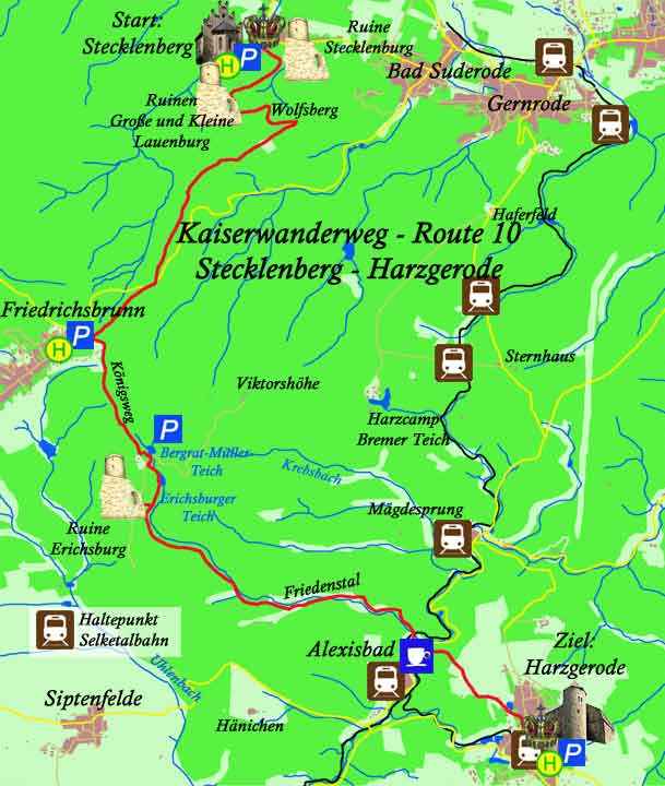 Kaiserweg Route 10 Stecklenberg - Harzgerode