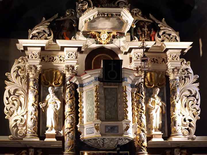 Altardetail in der Sankt Johanniskapelle in Quedlinburg