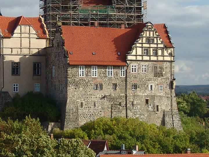 Blick zum Schlossmuseum Quedlinburg