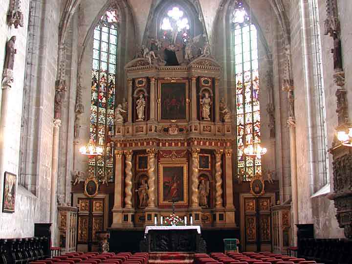 Altar in der Stiftsburg in Quedlinburg auf dem Schlossberg