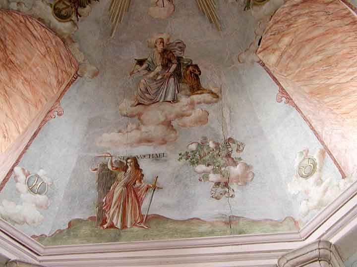 Wandgemälde in der St. Cyriaci und St. Nicolai Kirche in Schwenda
