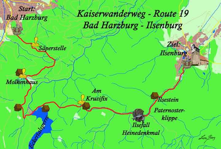 Kaiserweg Route 19 Bad Harzburg - Ilsenburg