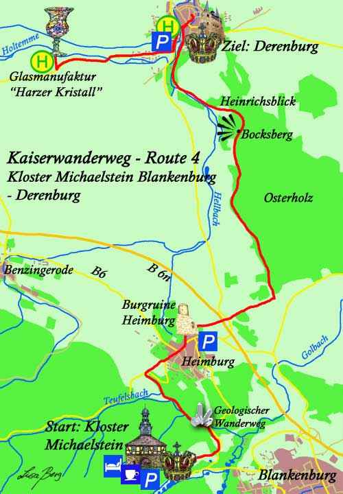 Kaiserweg Route 4 Blaneknburg - Derenburg