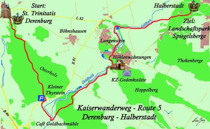Kaiserweg Route 5 Derenburg - Halberstadt
