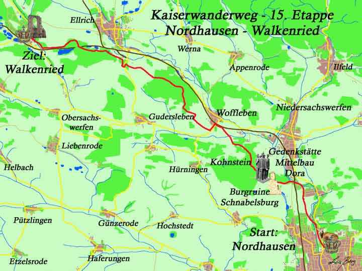 Route 15- Kaiserweg von Nordhausen nach Walkenried