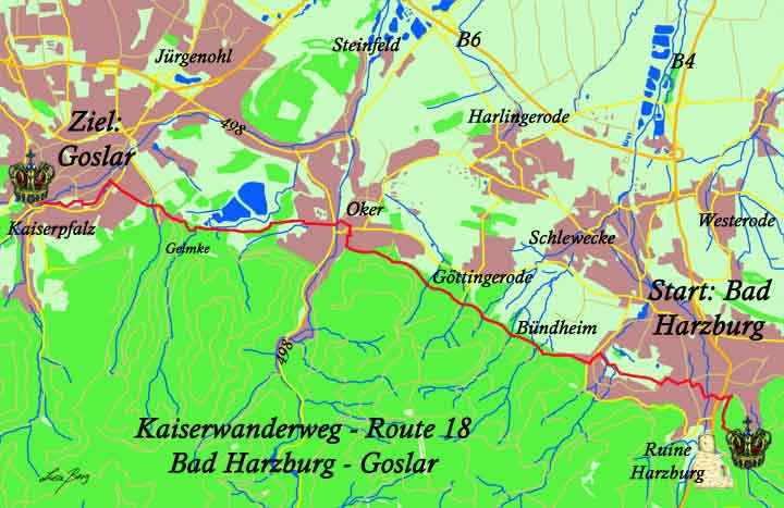 Route 18 - Kaiserweg von Bad Harzburg nach Goslar