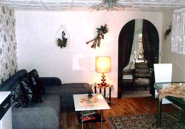 Wohnzimmer im Ferienhaus Wilfriede in Altenbrak